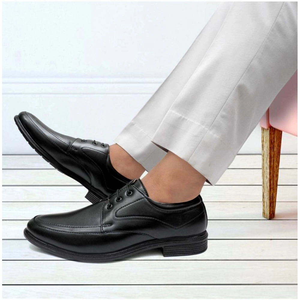 Men's Black Lace-Up TPR Formal Shoes