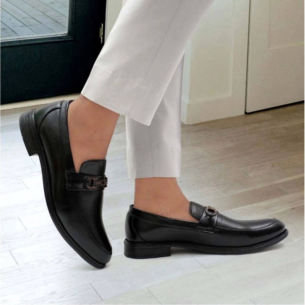 Men's Black Faux Leather Formal Shoes