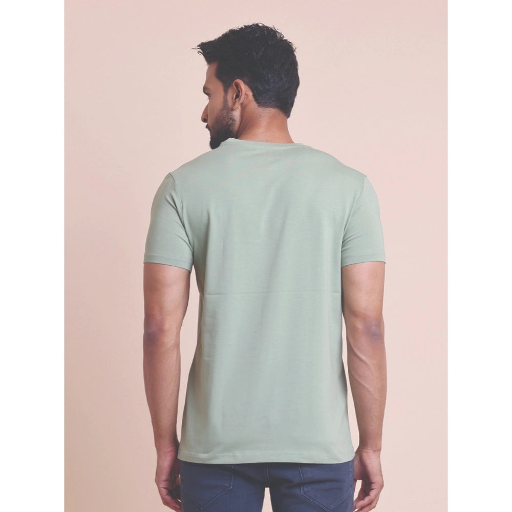 Generic Men's Casual Cotton Solid Half Sleeve Round Neck T-Shirt (Newsage)