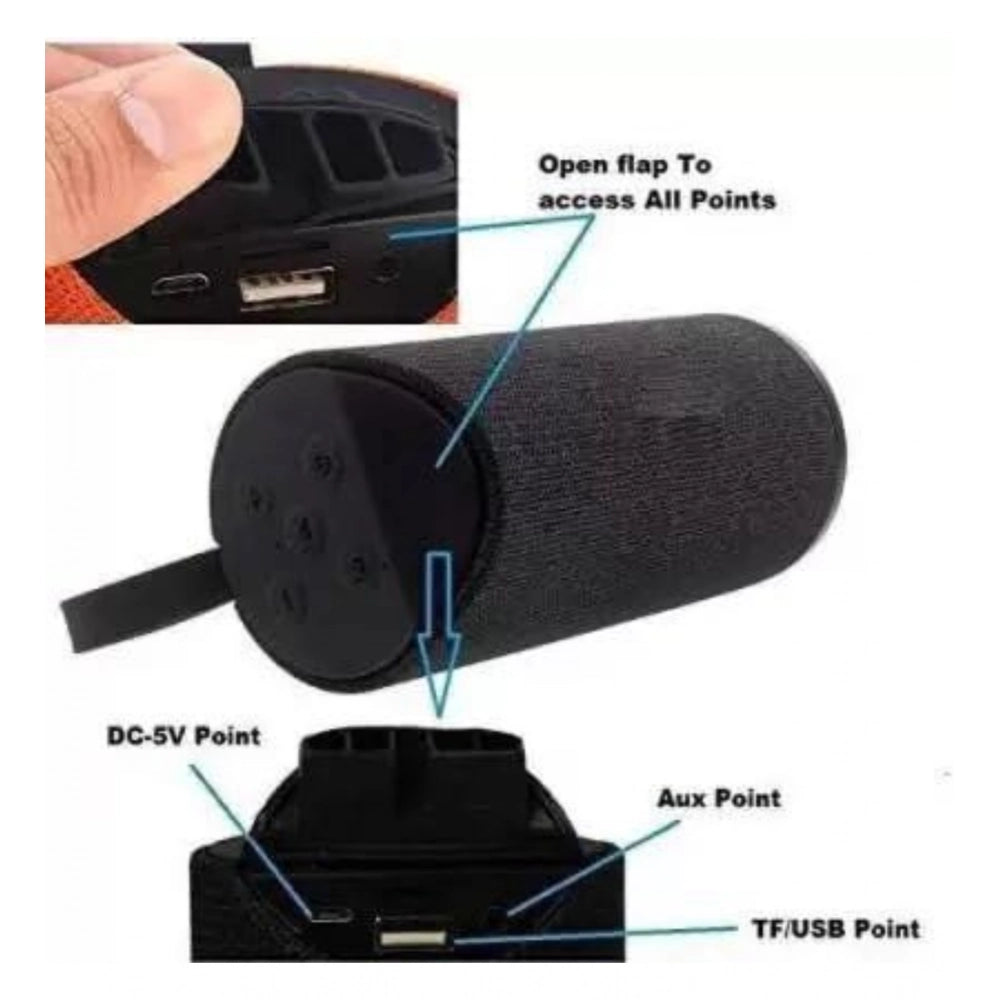 Generic Plastic Rubber Wireless TG113 Bluetooth Speaker (Foji)