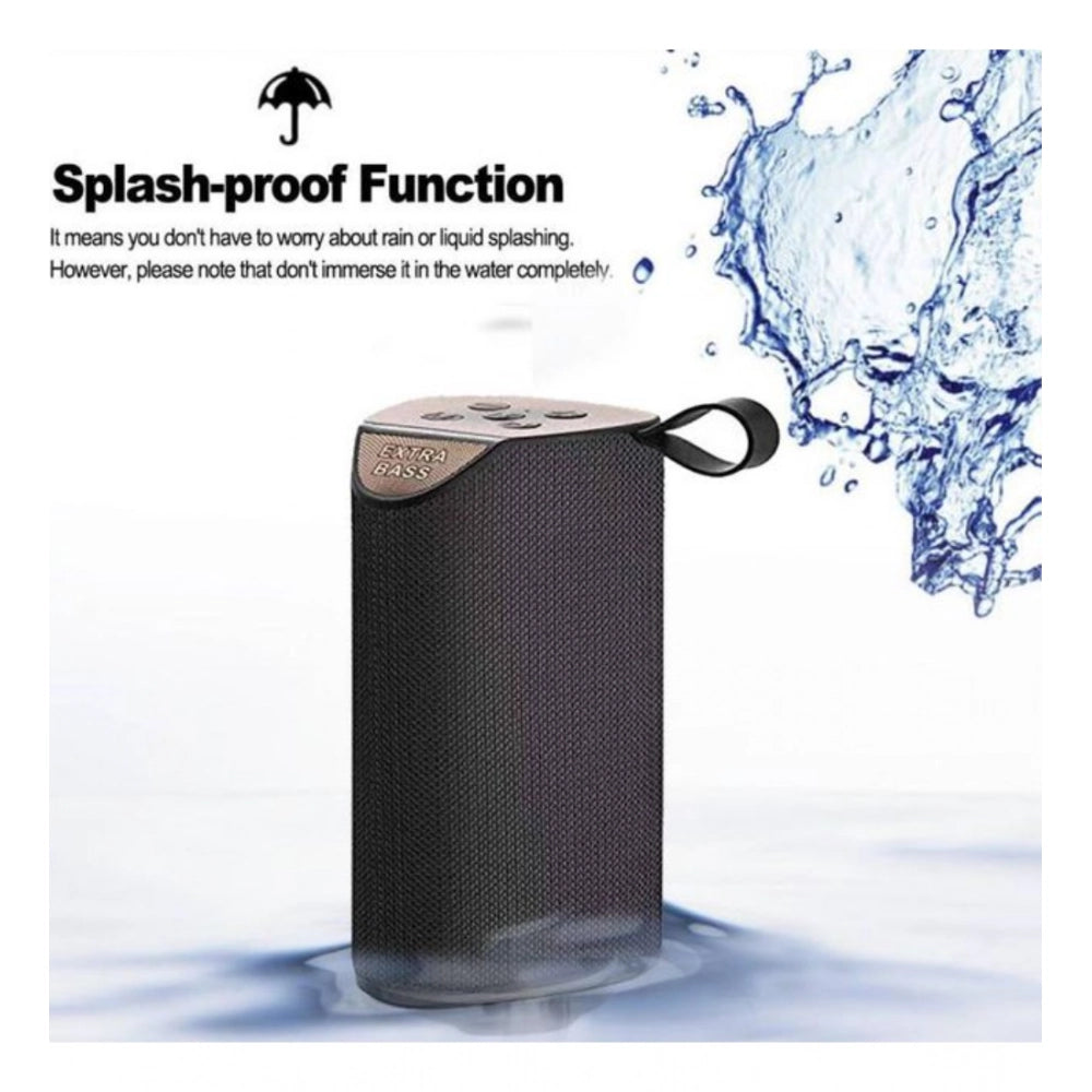 Generic Plastic Rubber Wireless TG111 Bluetooth Speaker (Black)