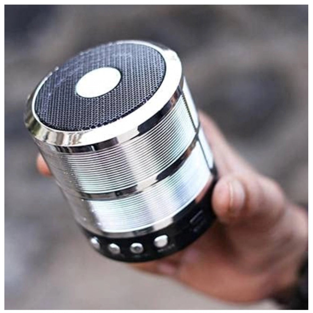 Generic Plastic Rubber Wireless WS887 Bluetooth Speaker (Silver)