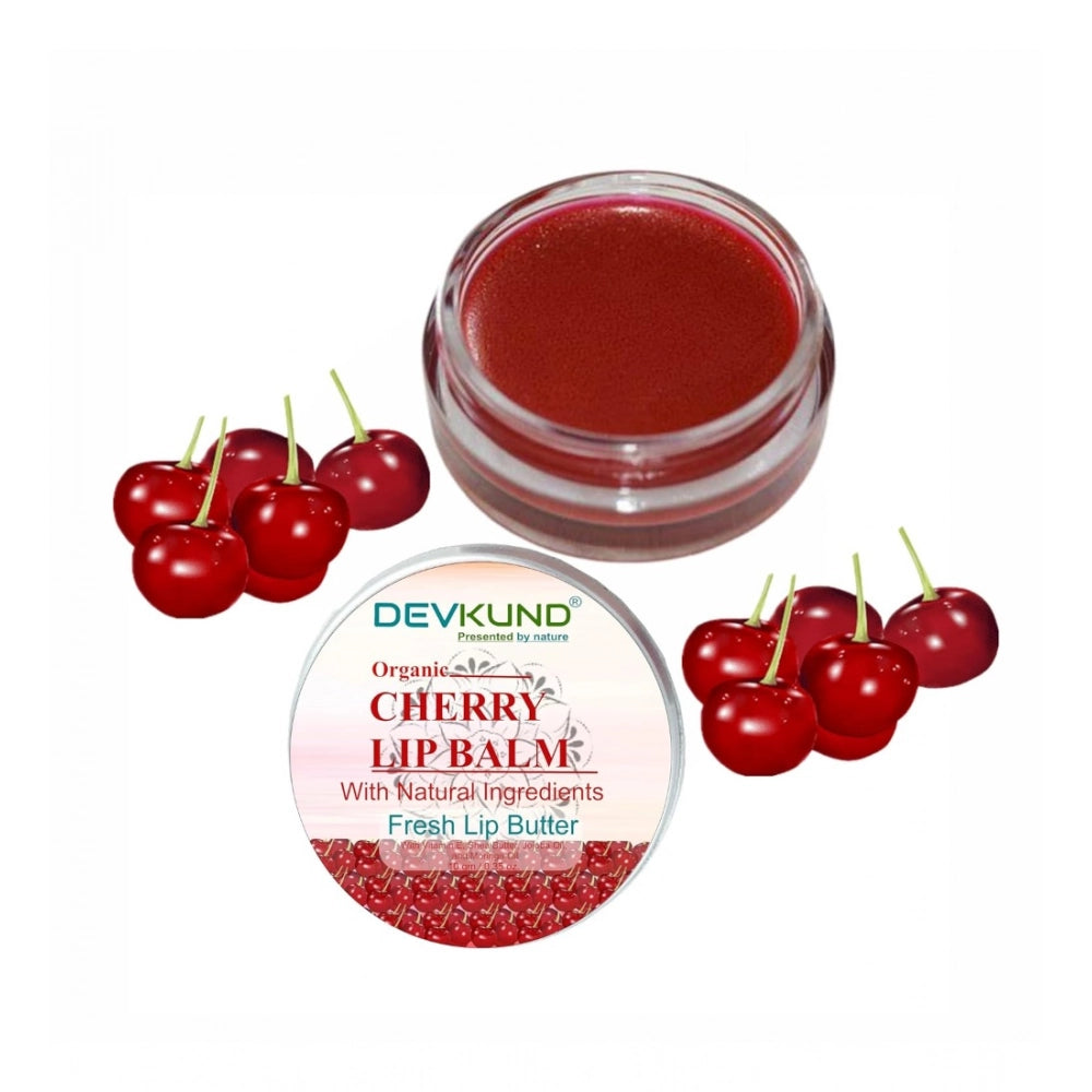 Generic Unisex Herbal Cherry Lip Balm for Dark & Chapped Lips 10g