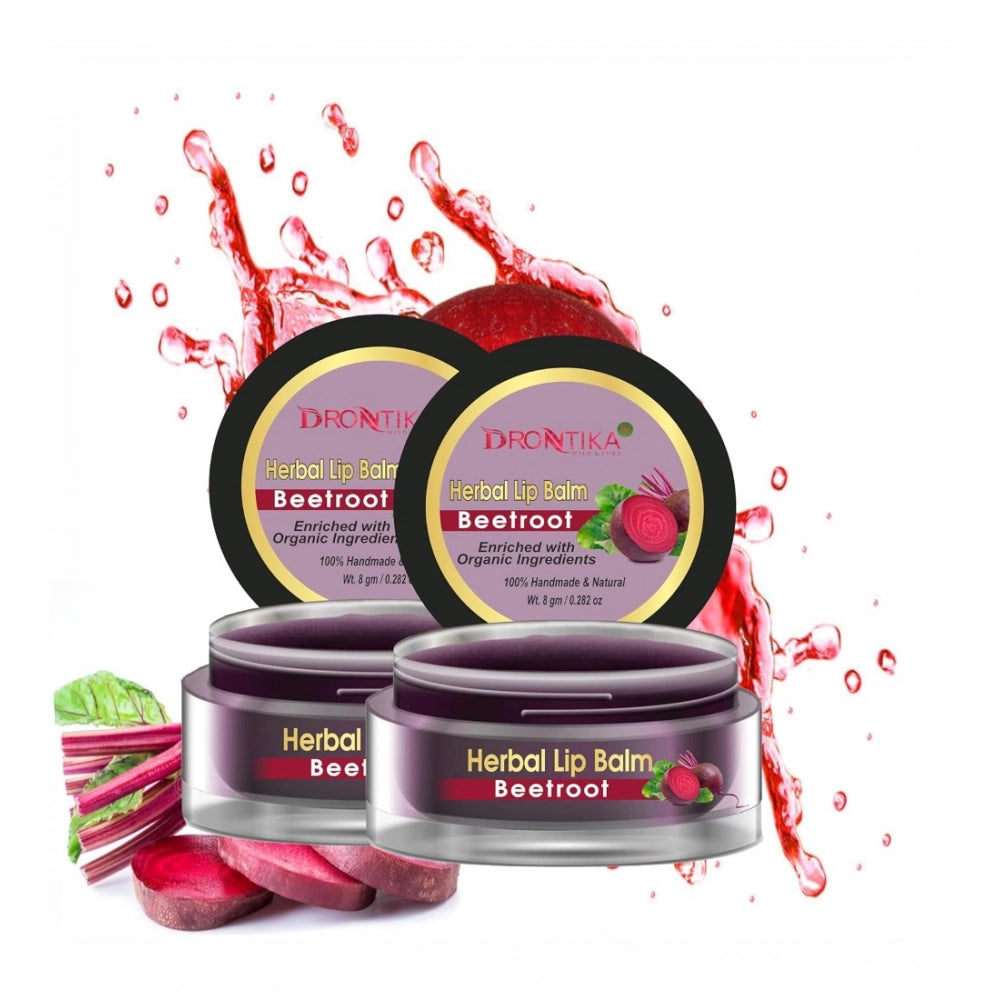 Unisex Herbal Beetroot Lip Balm for Dark & Chapped Lips Pack of 2 (20g)