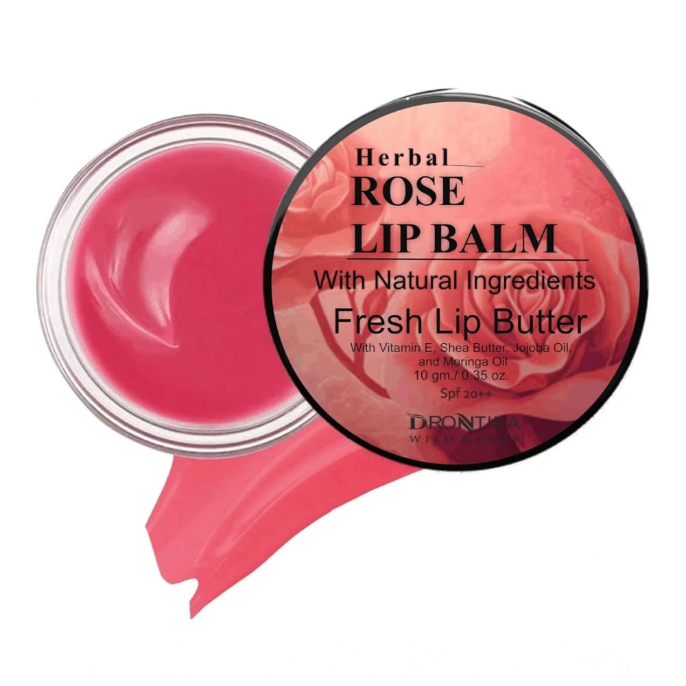 Generic Unisex Herbal Rose Lip Balm for Dark & Chapped Lips 10g