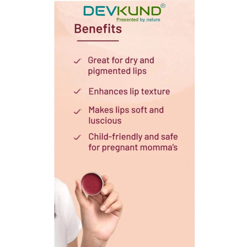 Generic Unisex Herbal Beetroot Lip Balm for Dark & Chapped Lips 10g