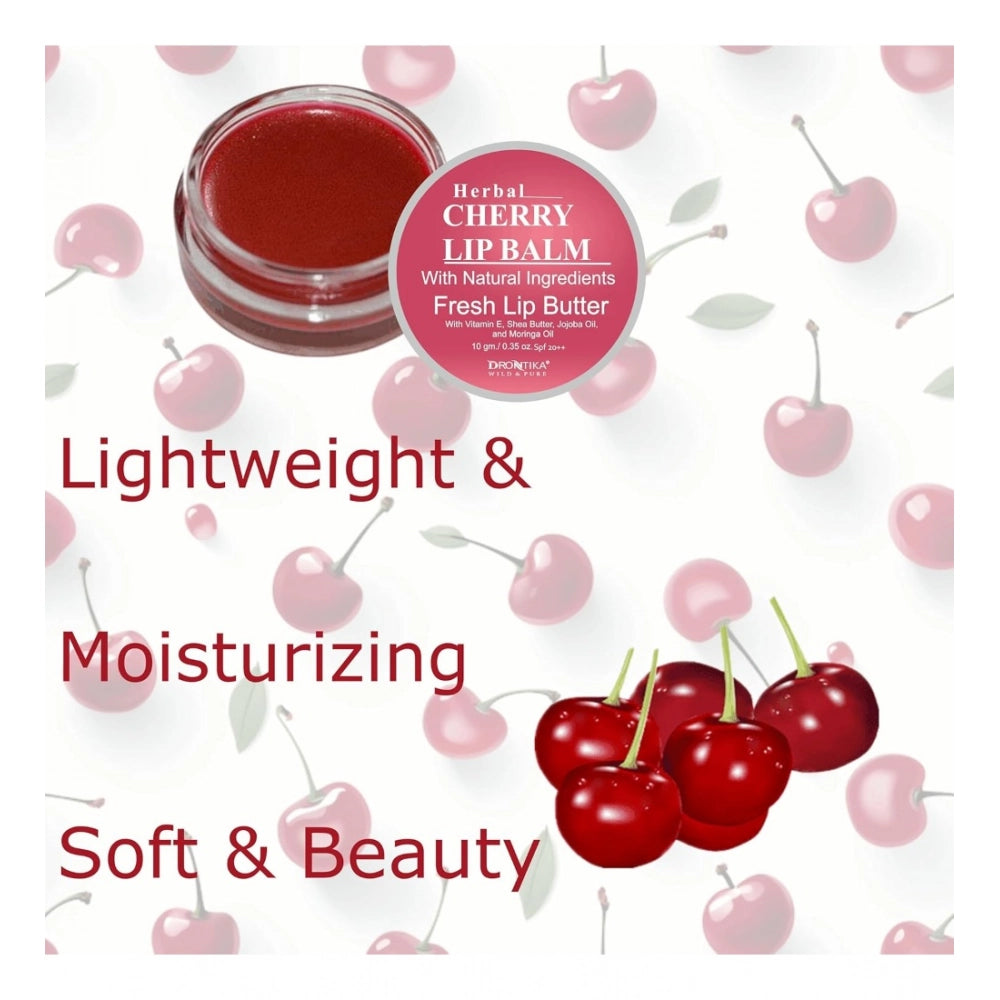 Generic Unisex Herbal Cherry Lip Balm for Dark & Chapped Lips 10g