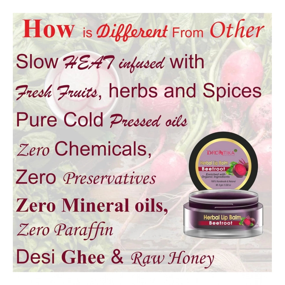 Unisex Herbal Beetroot Lip Balm for Dark & Chapped Lips – 10g