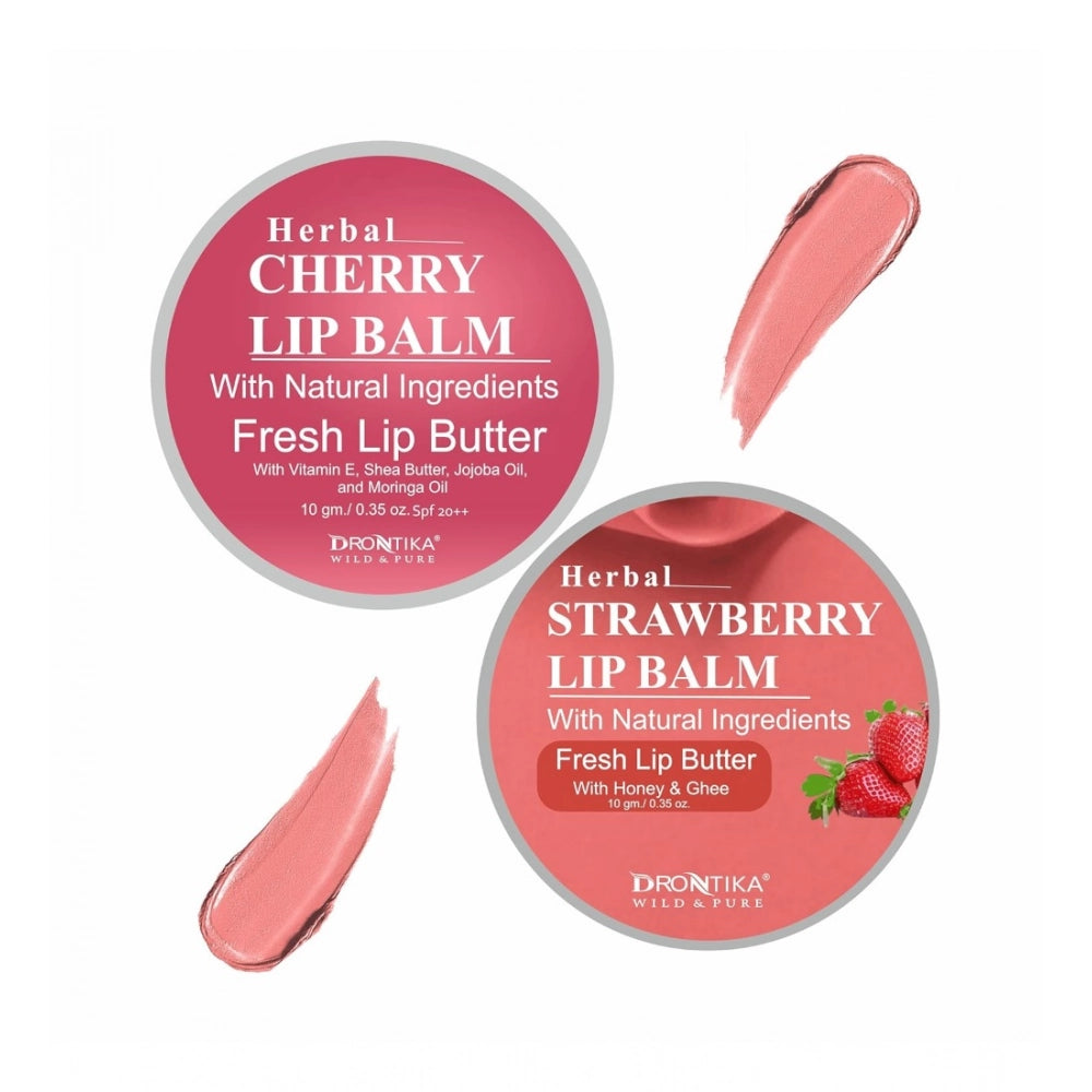 Generic Unisex Herbal Cherry & Strawberry Lip Balm Pack of 2 – 10g