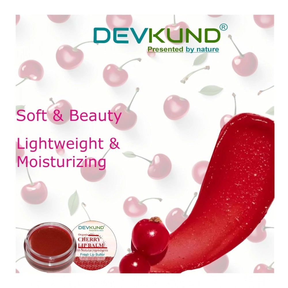 Generic Unisex Herbal Cherry Lip Balm for Dark & Chapped Lips 10g