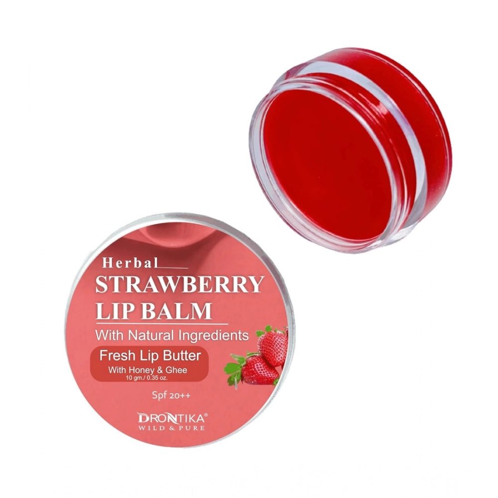 Generic Unisex Herbal Strawberry Lip Balm for Dark & Chapped Lips 10g