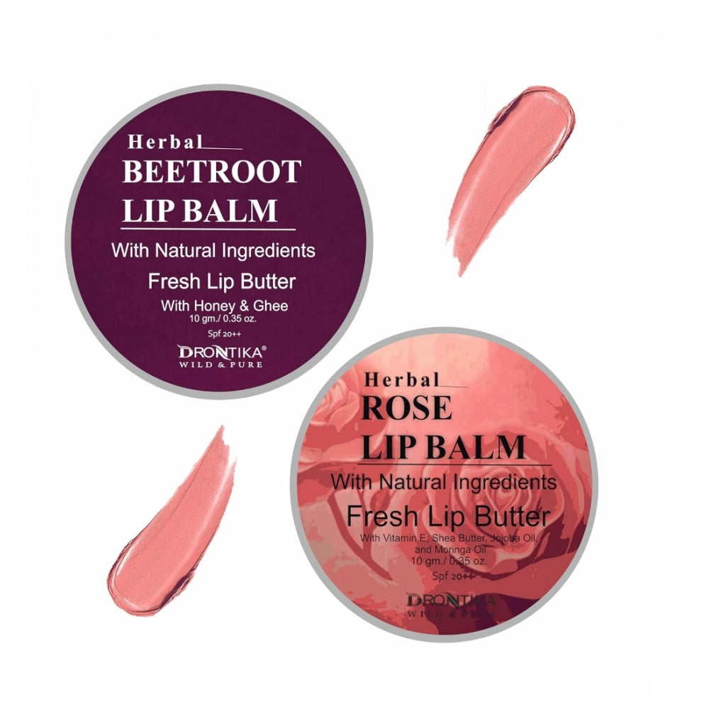Unisex Herbal Beetroot & Rose Lip Balm Pack of 2 – 10g
