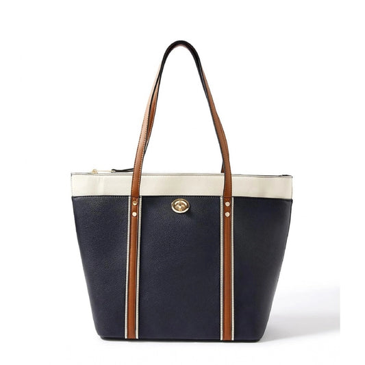 Women’s Dark Blue Faux Leather Shoulder Bag