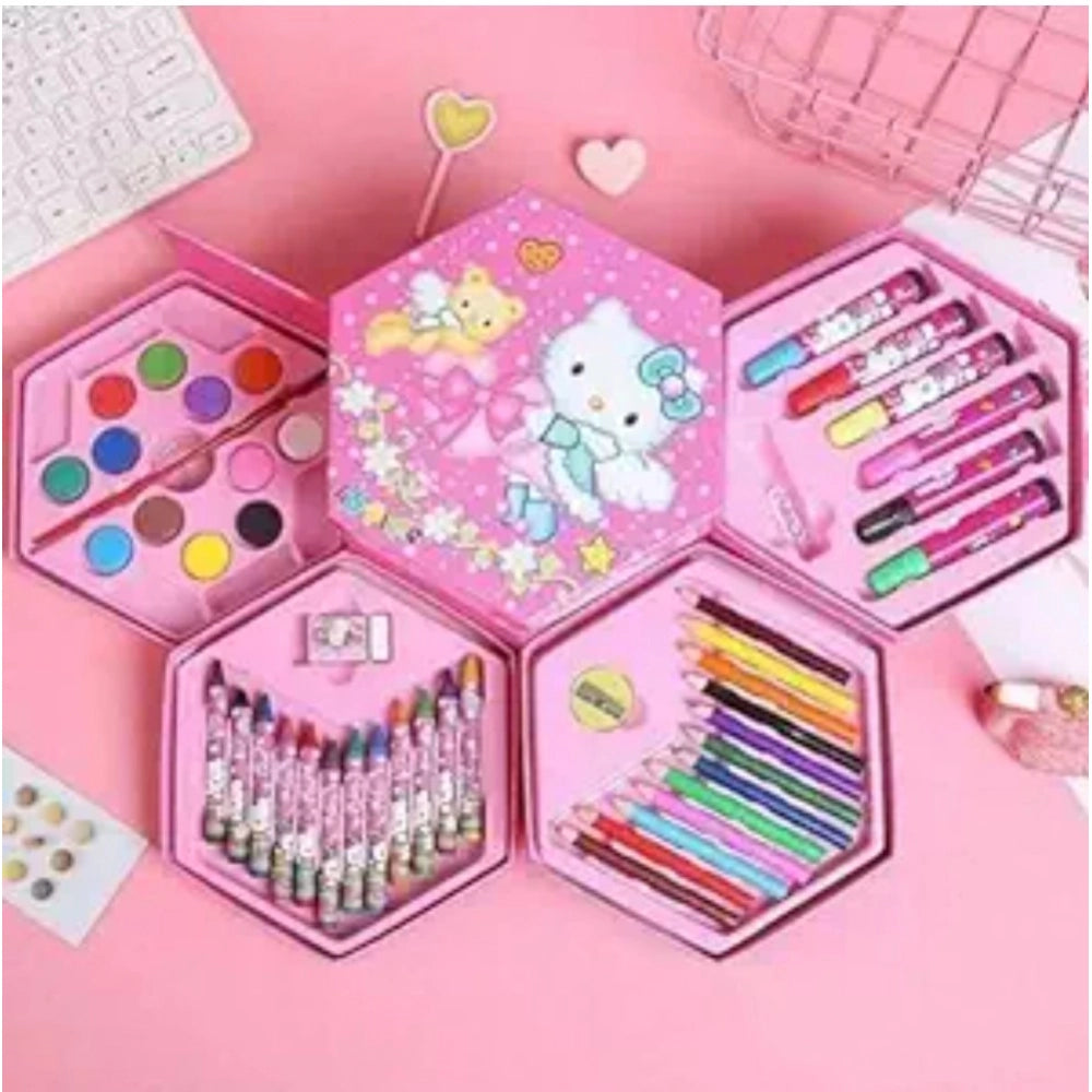 46-Piece Art Drawing & Coloring Set for Kids