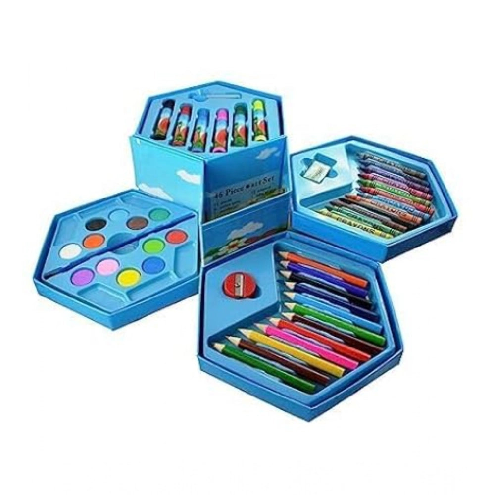 46-Piece Art Drawing & Coloring Set for Kids