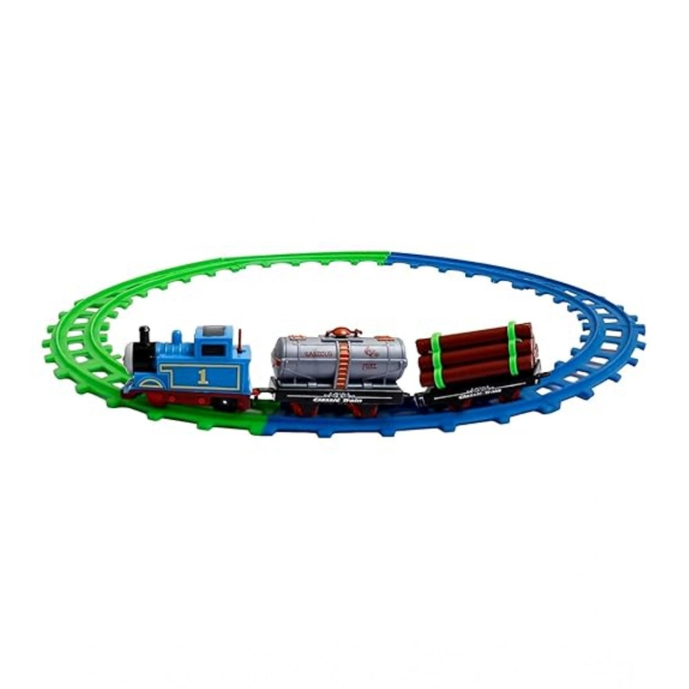 Generic Plastic Thomas Express Train 11Pcs Toy Set With Tracks (Multicolor)