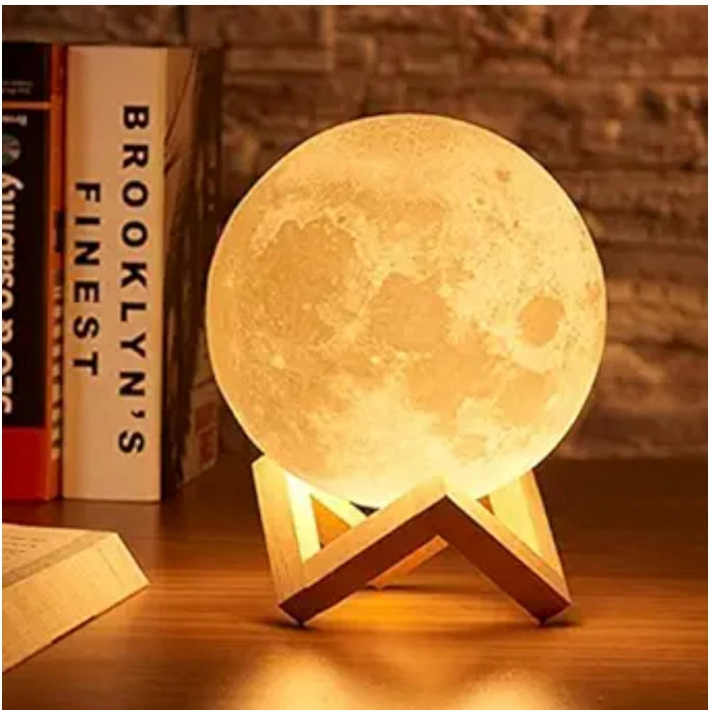 Generic Plastic 3D Moon Night Lamp – Multicolor