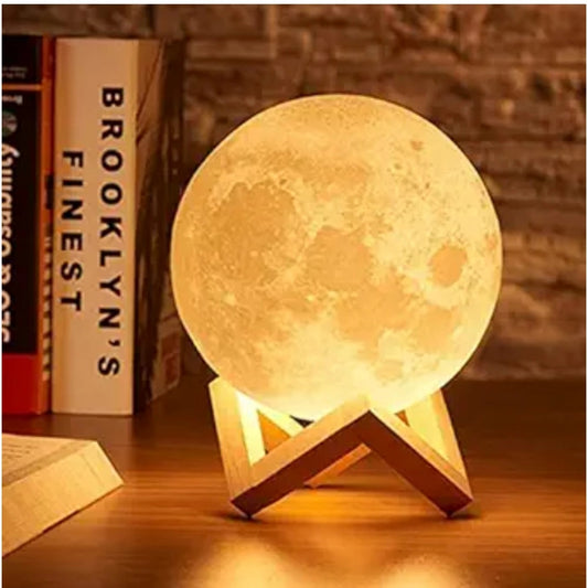 Generic Plastic 3D Moon Night Lamp – Multicolor