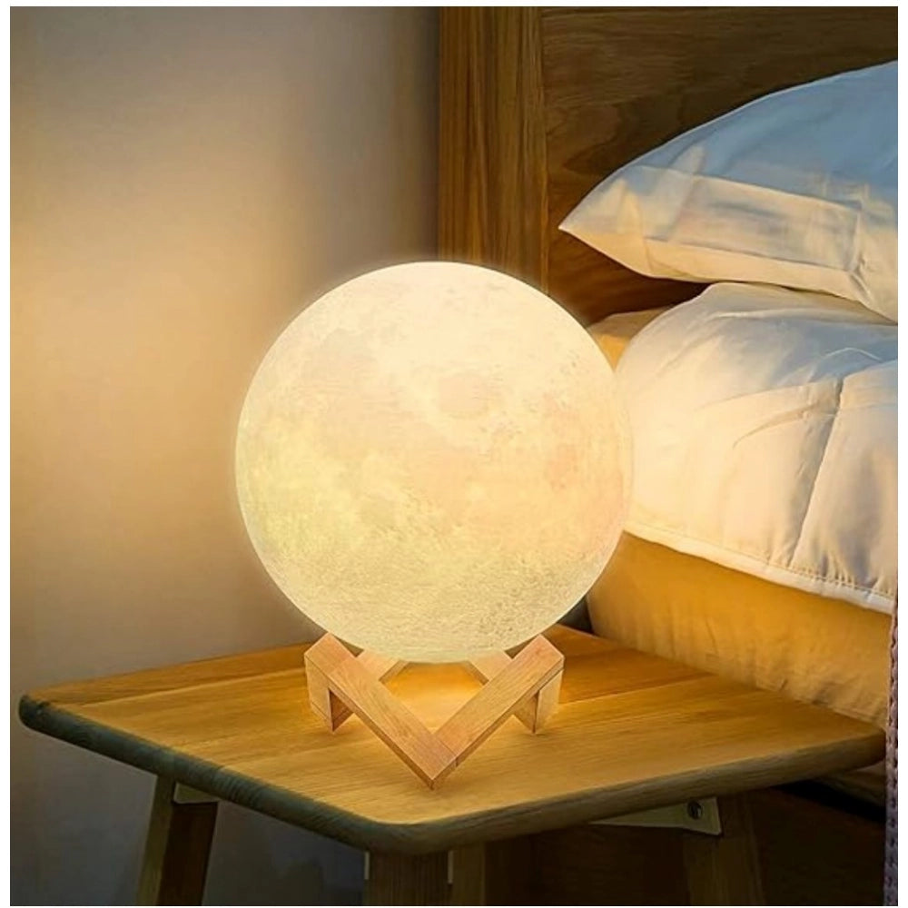Generic Plastic 3D Moon Night Lamp – Multicolor