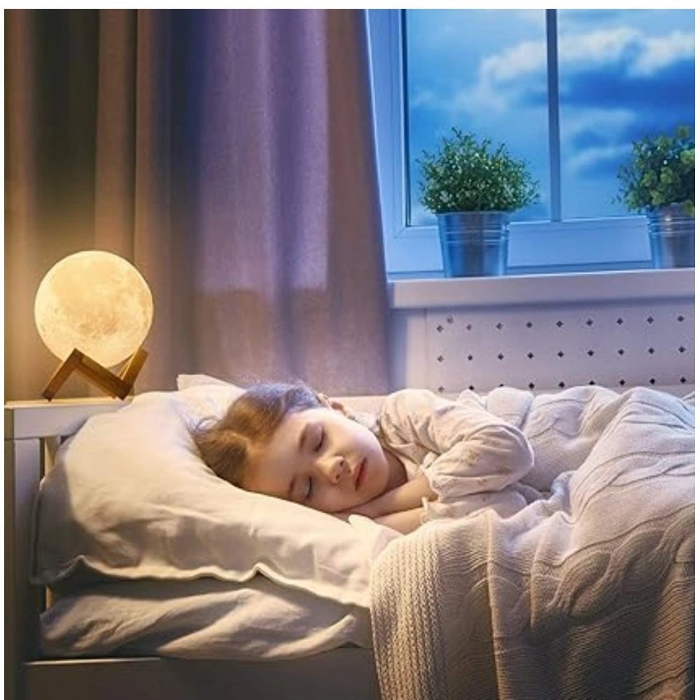 Generic Plastic 3D Moon Night Lamp – Multicolor