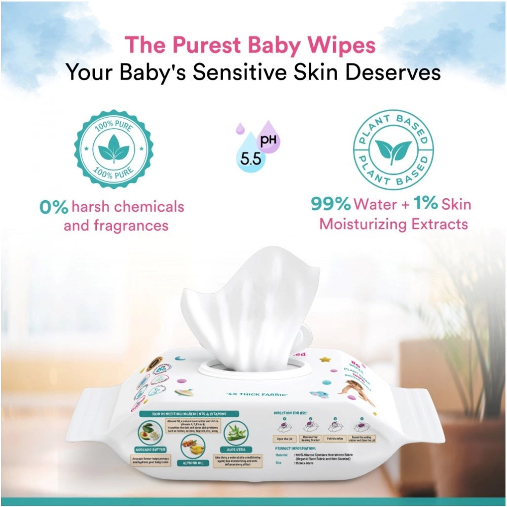 Moisturizing Baby Wipes with Aloe Vera & Almond Oil