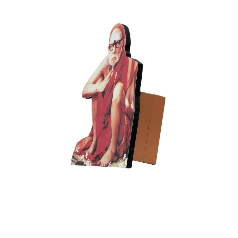 Wooden Kanchi Sri Sankaracharya Maha Periyava Tabletop Devotional Player Multicolor