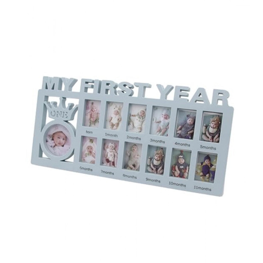 Generic Acrylic Newborn Baby First Year Photo Frame Multicolor