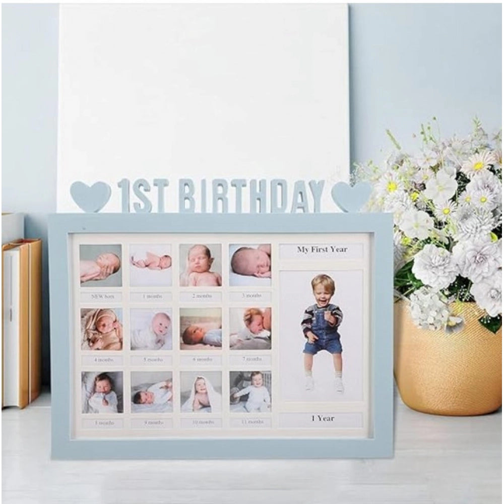Acrylic First Year Baby Photo Frame Multicolor