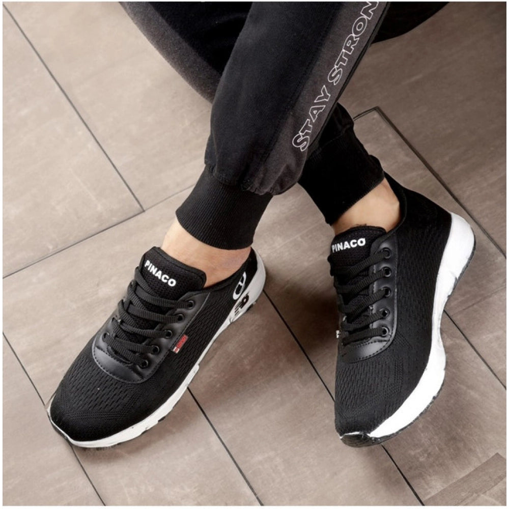 Men's Black Mesh Casual Shoes
