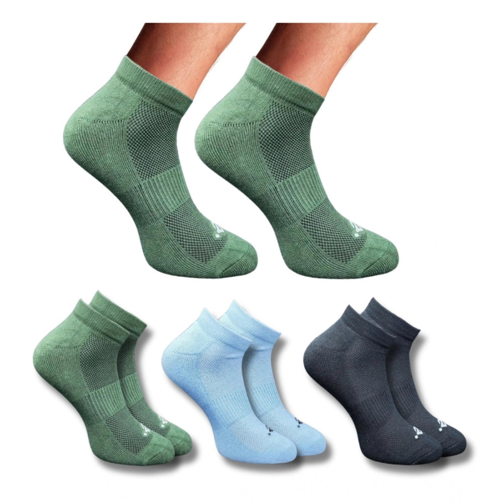 Generic 3_Pair Set Unisex Casual Cotton Printed Low Cut Socks (Multicolor)