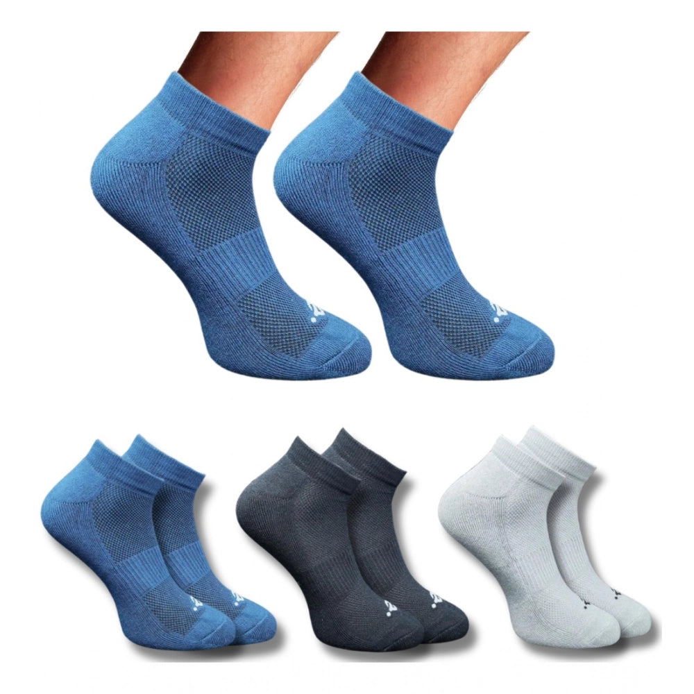 Generic 3_Pair Set Unisex Casual Cotton Printed Low Cut Socks (Multicolor)