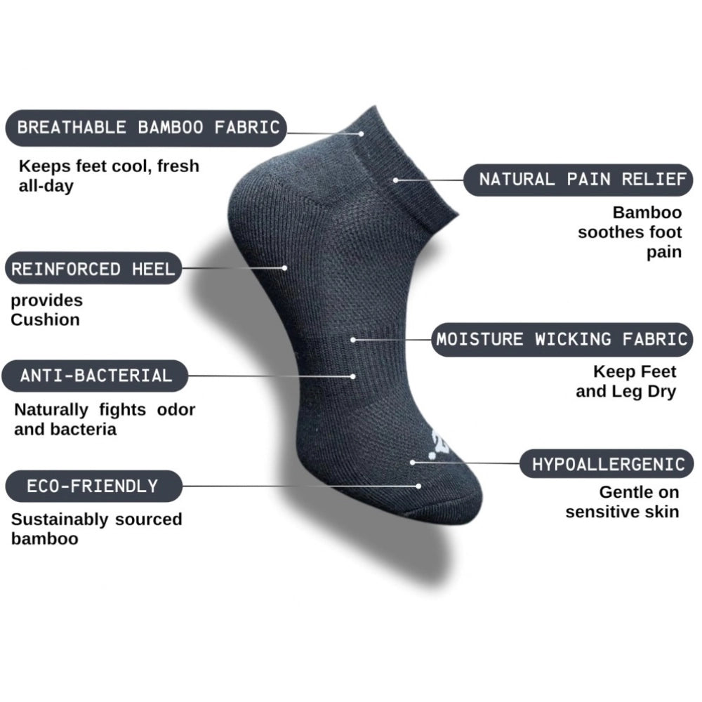Generic 3_Pair Set Unisex Casual Cotton Printed Low Cut Socks (Multicolor)
