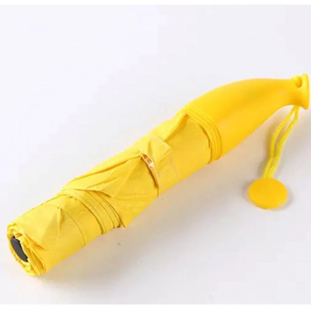 Generic Banana Umbrella – Compact Foldable Umbrella with Banana-Shaped Case (Color: Assorted )
