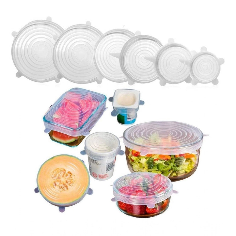 Pack of 2 Silicone Lids – Reusable Stretchable Covers for Bowls & Containers