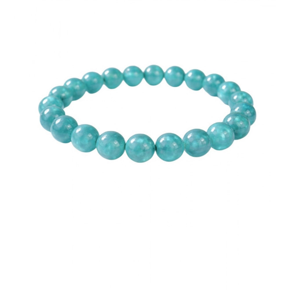 Generic Natural Crystal 8mm Amazonite Bracelet (Teal Green)