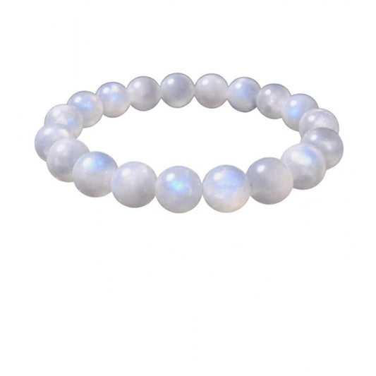 Generic Natural Crystal 8mm Moonstone Bracelet (White)