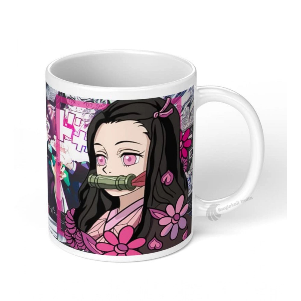 Generic Anime Kamado Nezuko Ceramic Printed Coffee Mug – White