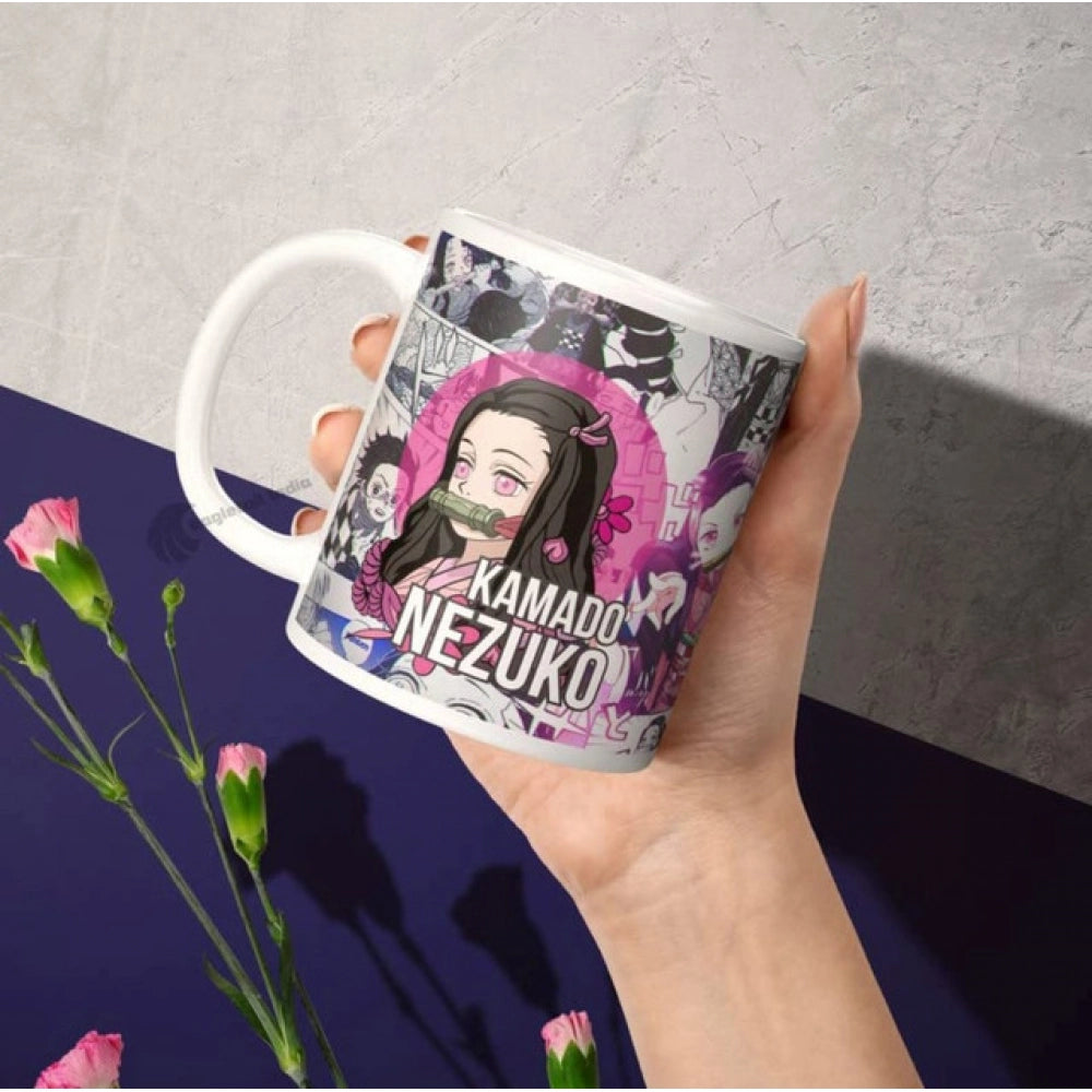 Generic Anime Kamado Nezuko Ceramic Printed Coffee Mug – White