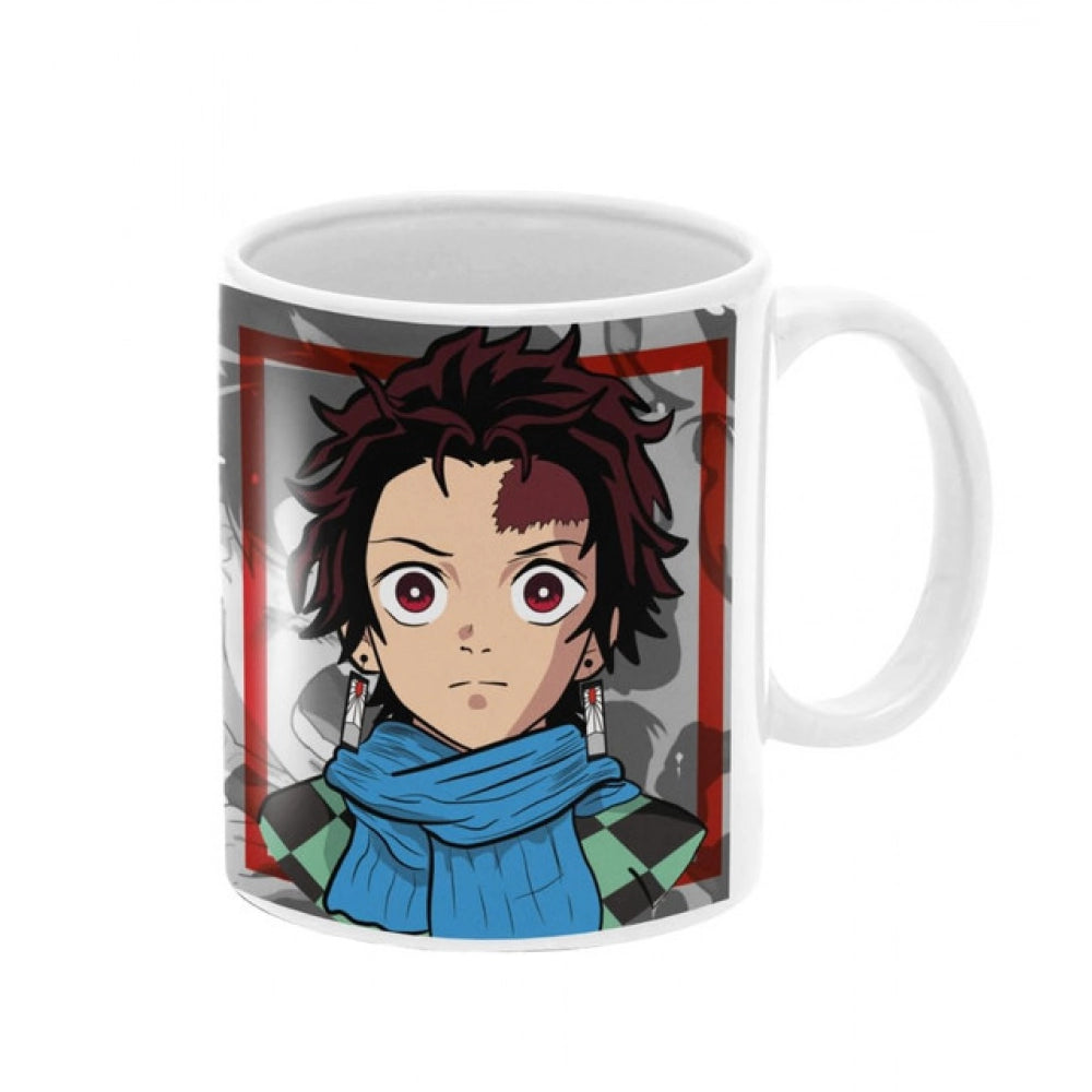 Generic Anime Kamado Tanjiro Ceramic Printed Coffee Mug – White