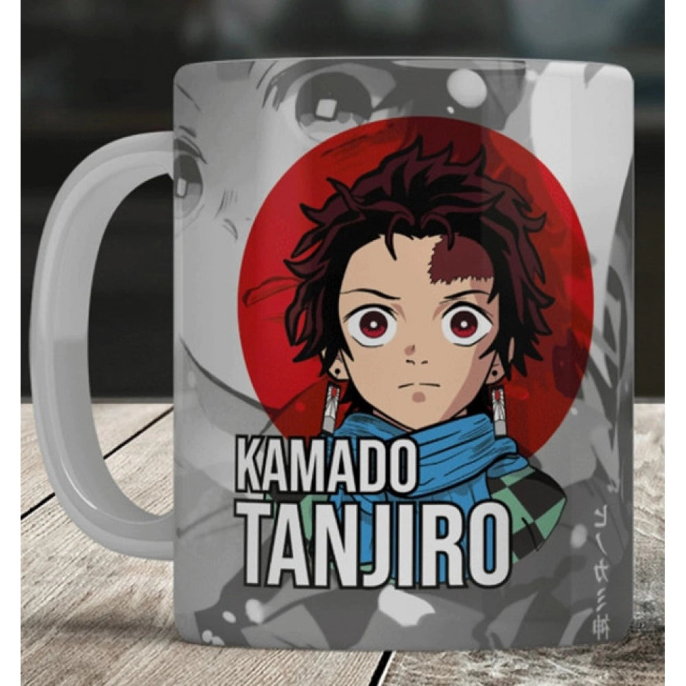 Generic Anime Kamado Tanjiro Ceramic Printed Coffee Mug – White