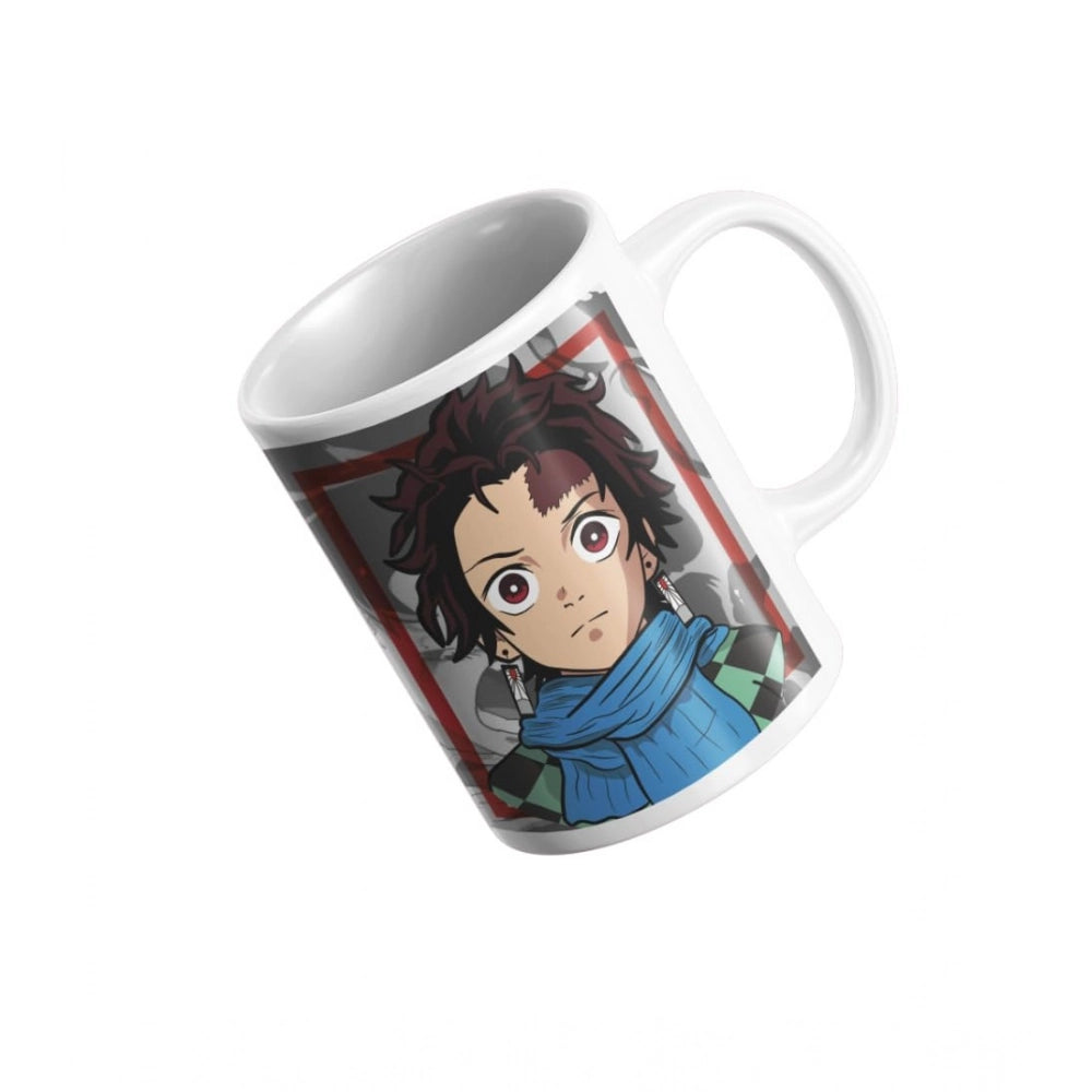 Generic Anime Kamado Tanjiro Ceramic Printed Coffee Mug – White