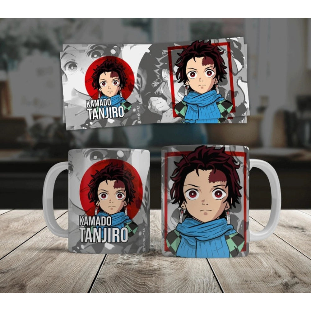 Generic Anime Kamado Tanjiro Ceramic Printed Coffee Mug – White