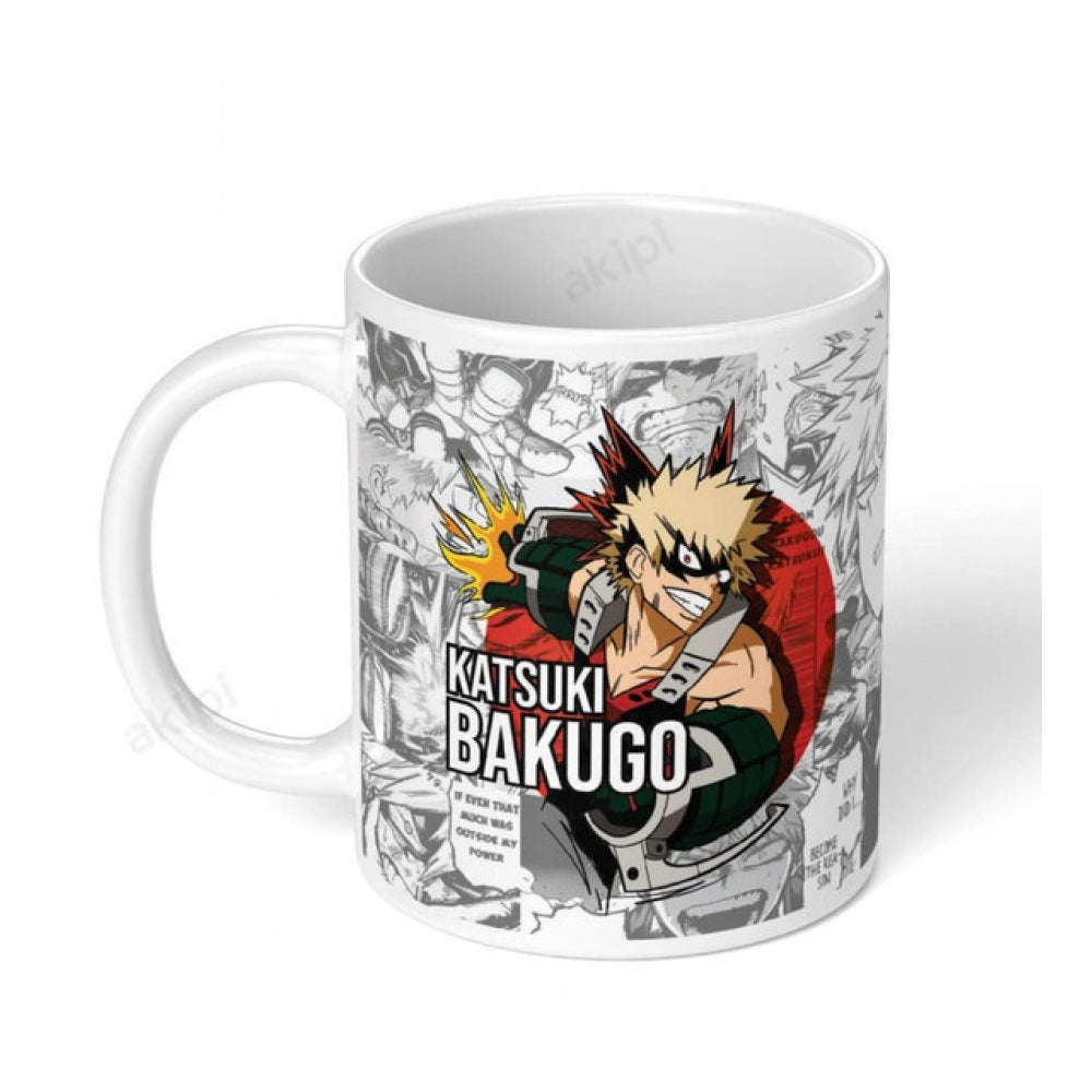 Generic Anime Ceramic Printed Coffee Mug – White, 325ML
