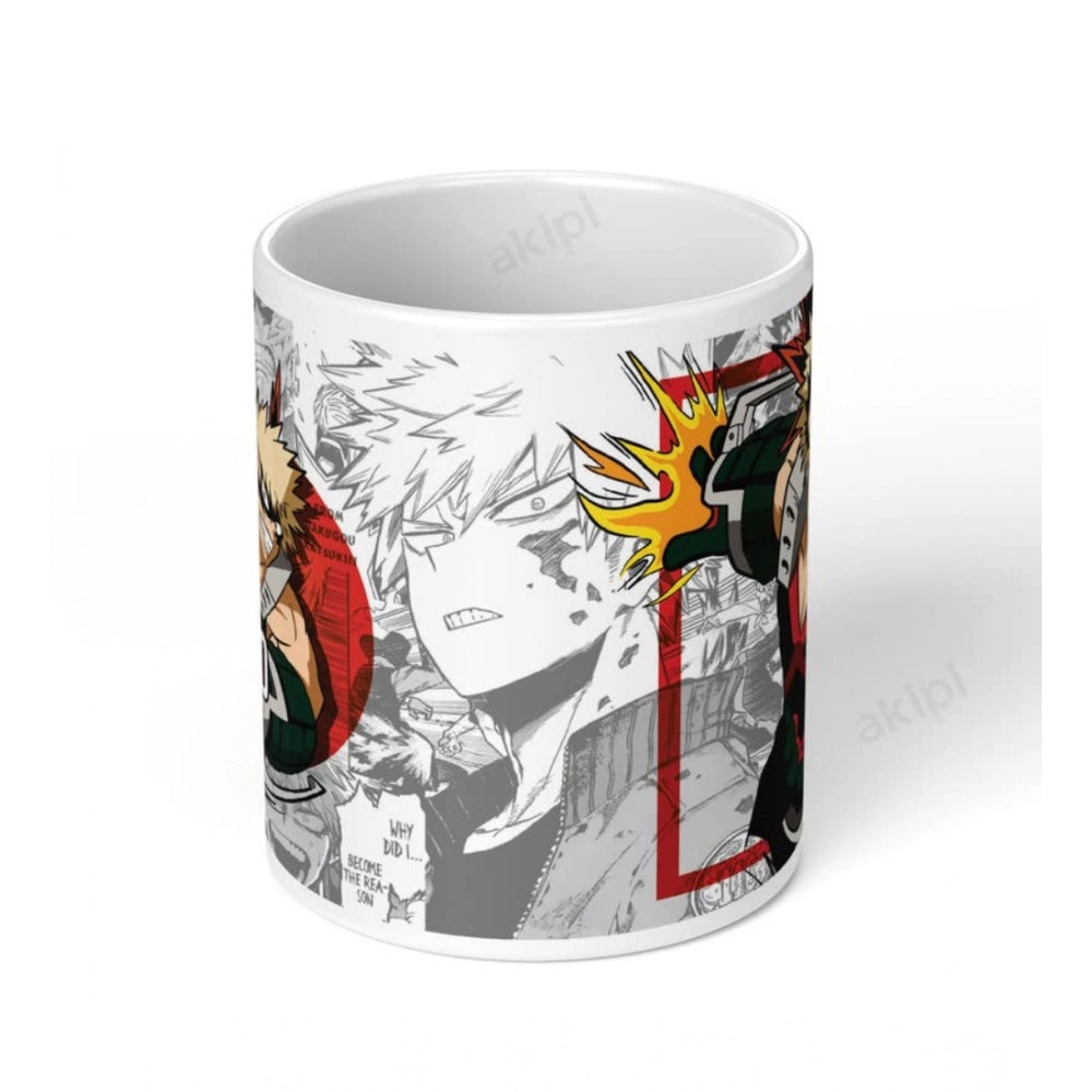 Generic Anime Ceramic Printed Coffee Mug – White, 325ML