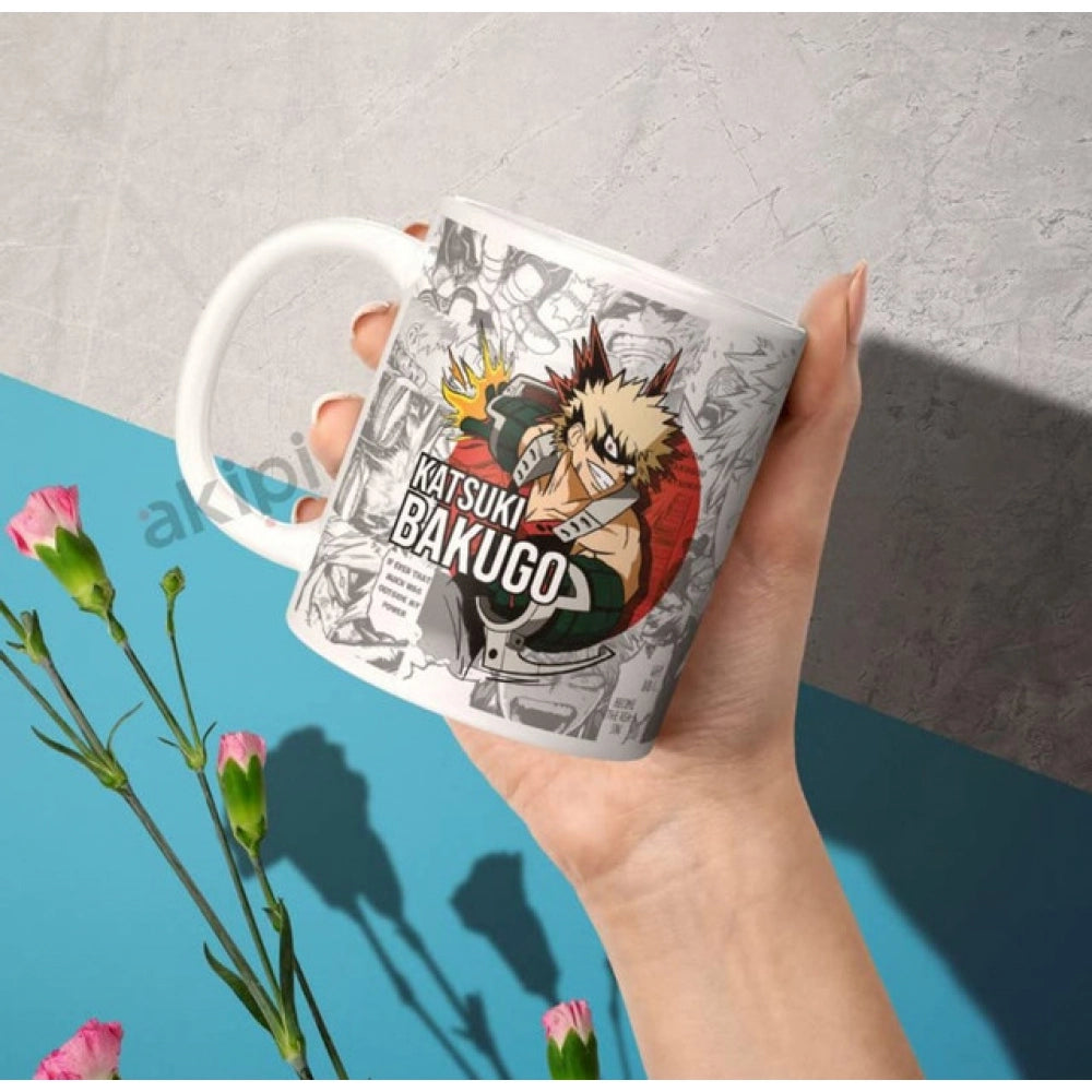 Generic Anime Ceramic Printed Coffee Mug – White, 325ML