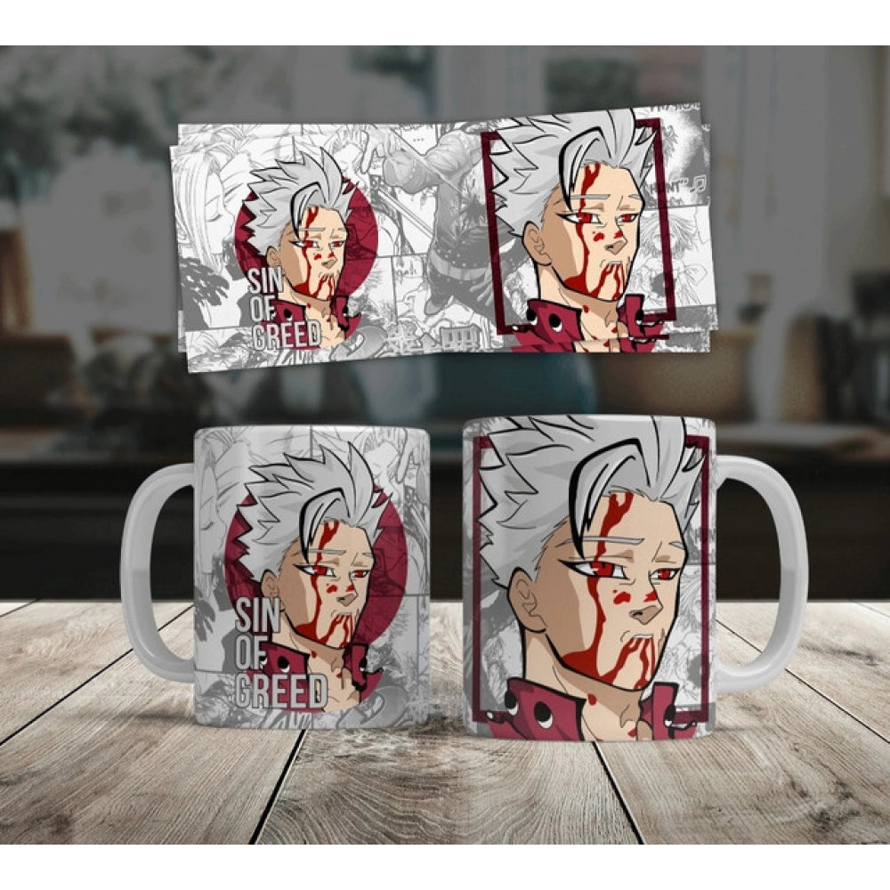 Generic Anime Ban (Sin of Greed) Ceramic Printed Coffee Mug – White