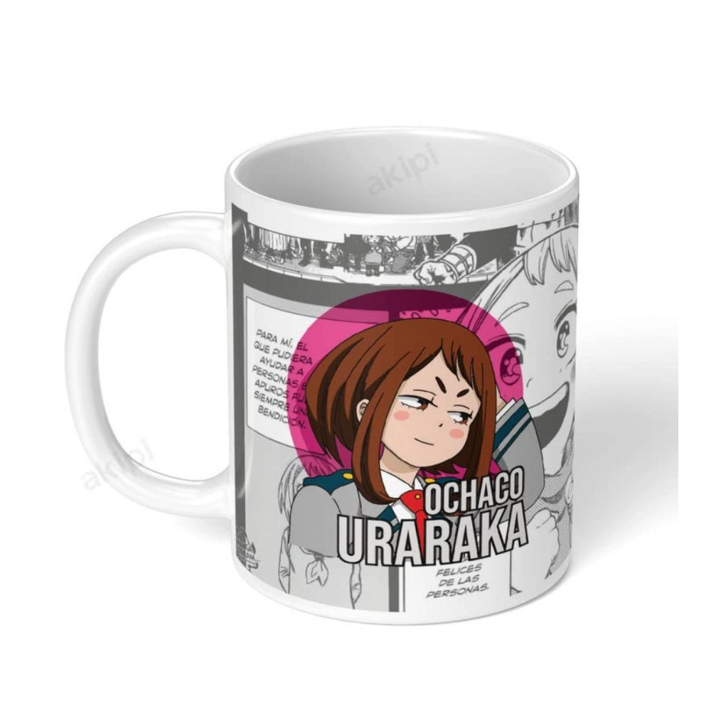Generic Anime Ceramic Printed Coffee Mug – White, 325ML