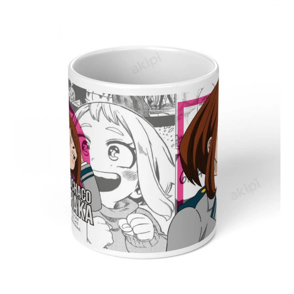 Generic Anime Ceramic Printed Coffee Mug – White, 325ML