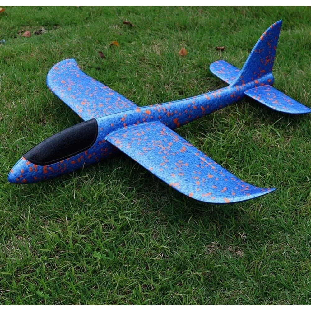 Generic EPP Foam Galaxy Hand Throw Flying LED Glider Airplane (Blue-Multicolor)