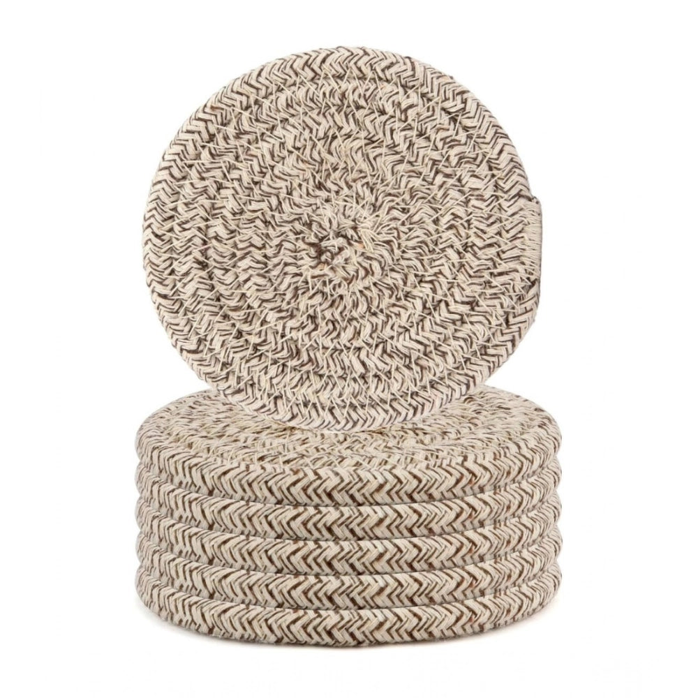Generic Cotton Rope Drink Coasters 6 Pcs Set (Mix)